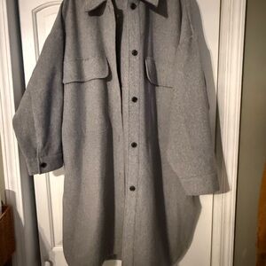 Zara Gray Wool Coat